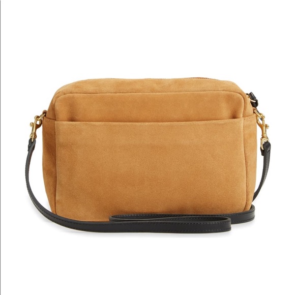 Clare V. Camel Suede Marisol Crossbody Bag NWT - Picture 2 of 15